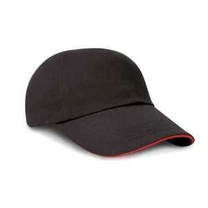 Result Kids Low Profile Heavy Brushed Cotton Cap with Sandwich Peak