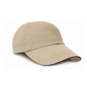 Result Low Profile Heavy Brushed Cotton Cap with Sandwich Peak